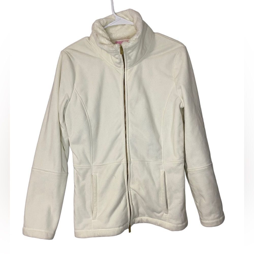 Lilly Pulitzer Grace Cream Fleece Jacket Sz.s